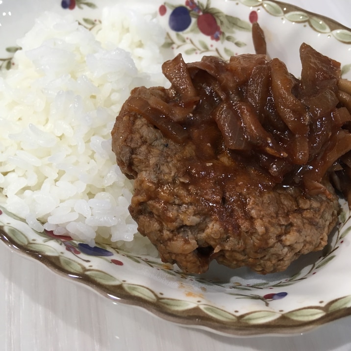 塩麹でハンバーグステーキ